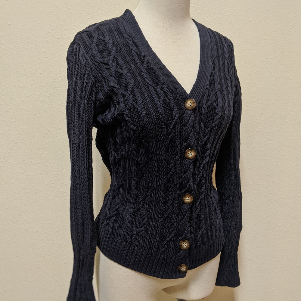 Talbot's sweater button front small